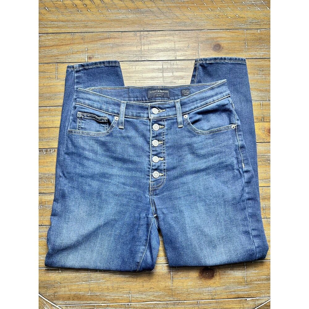 Lucky Brand High Rise Skinny Ankle Jeans Women's 30 Button Fly Stretch